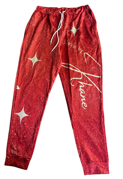 "RED MIST". Galaxy Jogging Pants