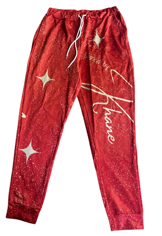 "RED MIST". Galaxy Jogging Pants