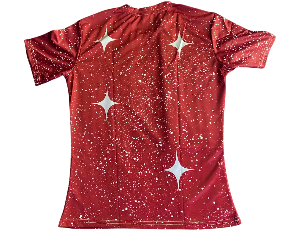 "RED MIST" Galaxy Women T-shirt